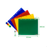 Magnetic Perforated Pocket, Neodymium Magnets, Double-sided, A4