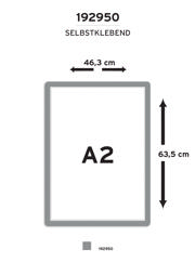 Magneto Self-adhesive Frame Display Pocket, Large Format, Repositionable, A2