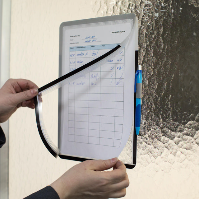 Magneto Memo Self-adhesive Copy Holder Display Pocket, Repositionable, A4