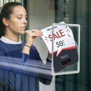 Magneto Window Grip Frame Display Pocket, Repositionable, A4