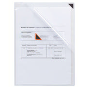 Kang Easy Clic Self-adhesive Signage Pocket, Repositionable, A4, Red Corner