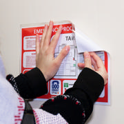 Kang Easy Load Self-adhesive Signage Pocket, Permanent, A4