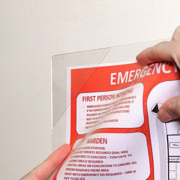 Kang Easy Load Self-adhesive Signage Pocket, Permanent, A4