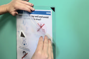 Kang Easy Clic Antimicrobial Self-adhesive Signage Pocket, Repositionable, A4