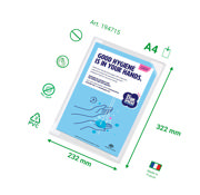 Kang Easy Clic Antimicrobial Self-adhesive Signage Pocket, Repositionable, A4