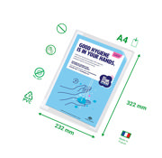 Kang Easy Clic Antimicrobial Self-adhesive Signage Pocket, Repositionable, A4
