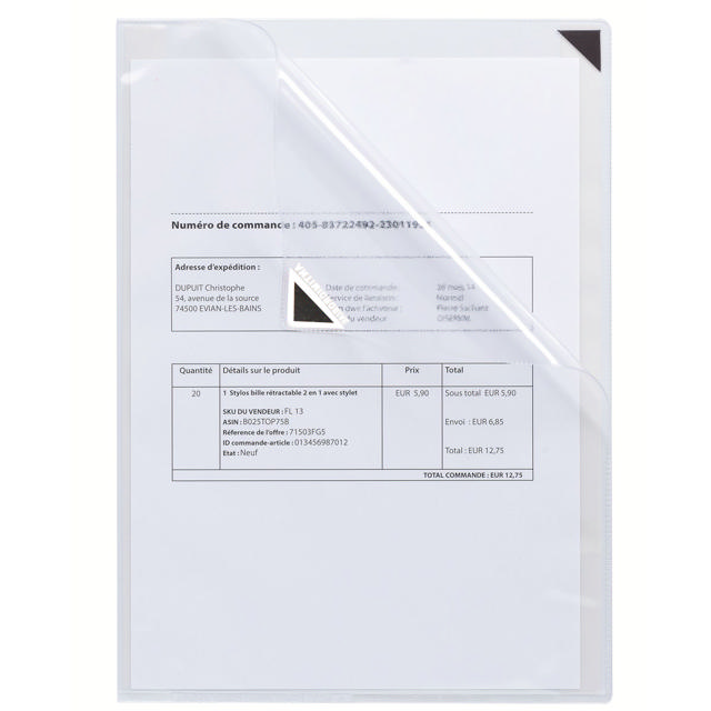 Kang Easy Clic Antimicrobial Self-adhesive Signage Pocket, Repositionable, A4