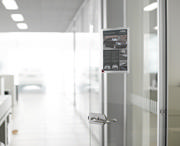 Kang Easy Clic Self-adhesive Signage Pocket, Repositionable, A4, Red Corner