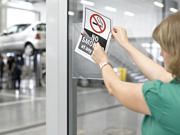 Kang Easy Clic Self-adhesive Signage Pocket, Repositionable, A4, Red Corner