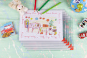 Kang Easy Clic Self-adhesive Signage Pocket, Repositionable, A4, Red Corner