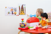 Kang Easy Clic Self-adhesive Signage Pocket, Repositionable, A4, Red Corner