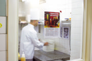 Kang Easy Clic Self-adhesive Signage Pocket, Repositionable, A4, Red Corner