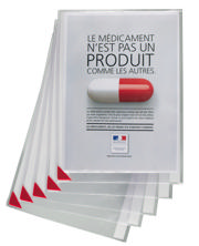Kang Easy Clic Self-adhesive Signage Pocket, Repositionable, A4, Red Corner