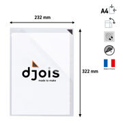 Kang Easy Clic Self-adhesive Signage Pocket, Repositionable, A4, Red Corner