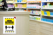 Kang Easy Clic Self-adhesive Signage Pocket, Repositionable, A4, Red Corner