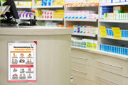 Kang Easy Clic Self-adhesive Signage Pocket, Repositionable, A4, Red Corner