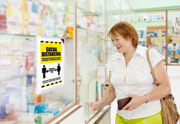 Kang Easy Clic Self-adhesive Signage Pocket, Repositionable, A4, Red Corner