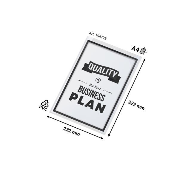 Kang Easy Load Self-adhesive Signage Pocket, Repositionable, A4 