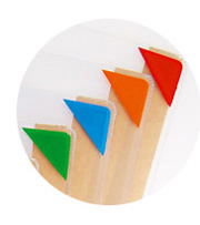 Kang Easy Clic Self-adhesive Signage Pocket, Repositionable, A4, Assorted Corners