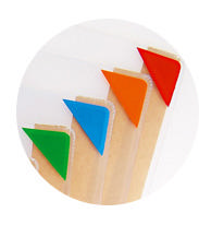 Kang Easy Clic Self-adhesive Signage Pocket, Repositionable, A4, Assorted Corners