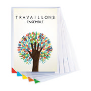 Kang Easy Clic Self-adhesive Signage Pocket, Repositionable, A4, Assorted Corners