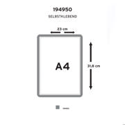 Magneto Self-adhesive Frame Display Pocket, Repositionable, A4
