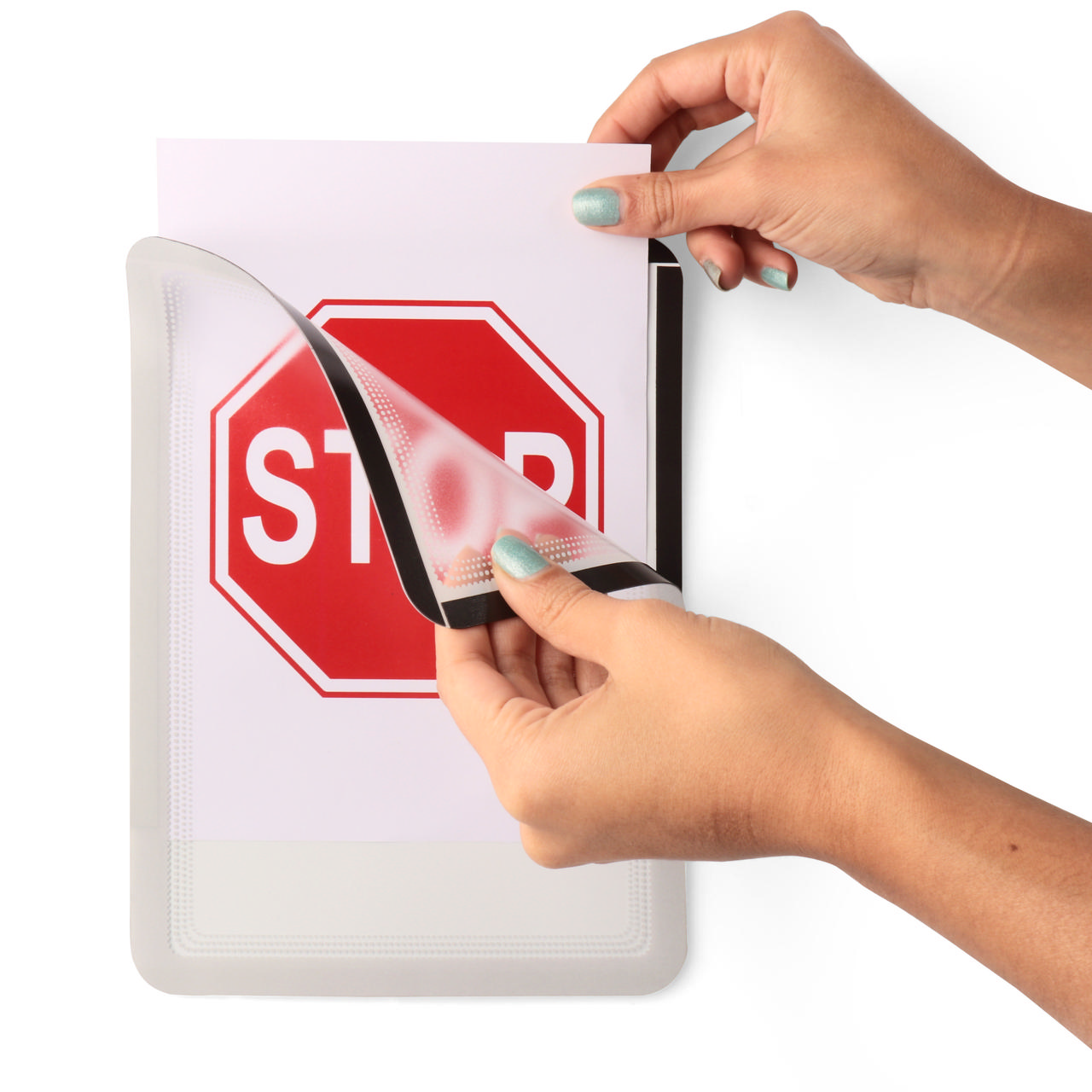 Magneto Self-adhesive Frame Display Pocket, Repositionable, A5