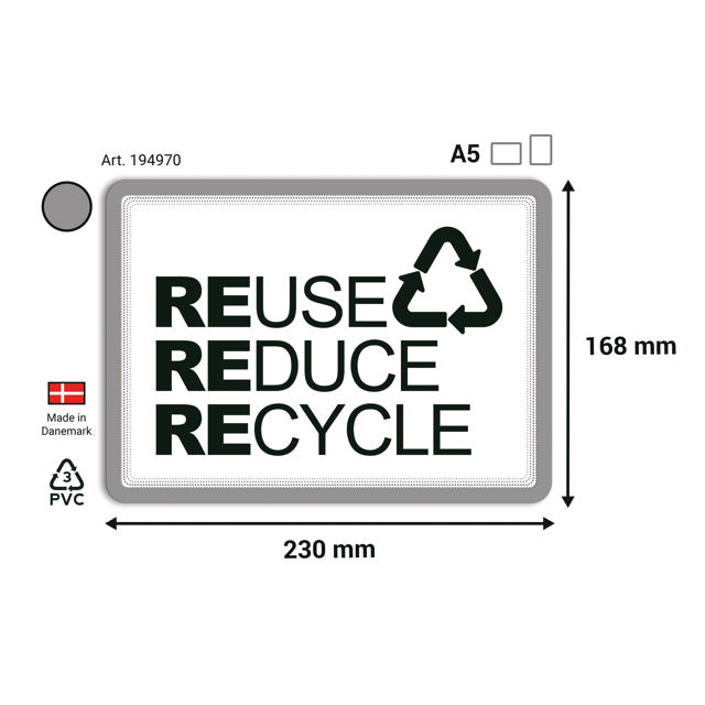 Magneto Self-adhesive Frame Display Pocket, Repositionable, A5