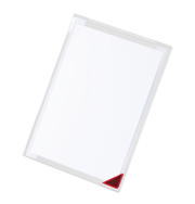 Kang Easy Clic Self-adhesive Signage Pocket, Repositionable, A5, Red Corner