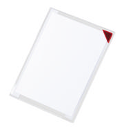 Kang Easy Clic Self-adhesive Signage Pocket, Repositionable, A5, Red Corner