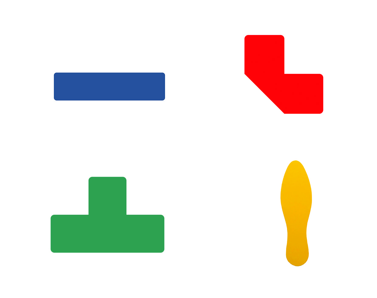 Self-adhesive Floor Marking Symbol, Stripe