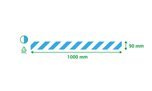 Self-adhesive Floor Marking Line, 90 x 1000 mm