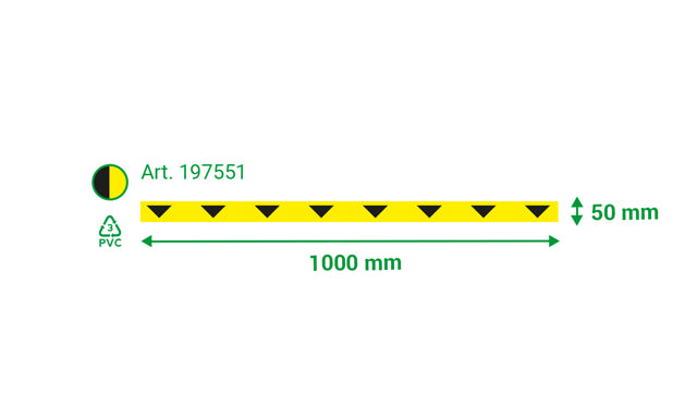 Self-adhesive Floor Marking Line, with Arrows, 50 x 1000 mm