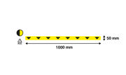 Self-adhesive Floor Marking Line, with Arrows, 50 x 1000 mm