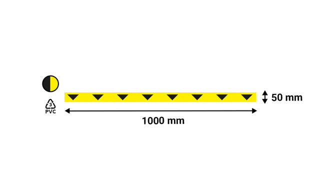 Self-adhesive Floor Marking Line, with Arrows, 50 x 1000 mm