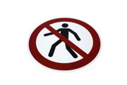 Self-adhesive safety pictogram, No pedestrians