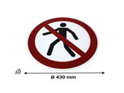 Self-adhesive safety pictogram, No pedestrians