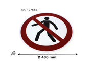 Self-adhesive safety pictogram, No pedestrians