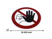 Self-adhesive safety pictogram, Entry prohibited to unauthorised personnel
