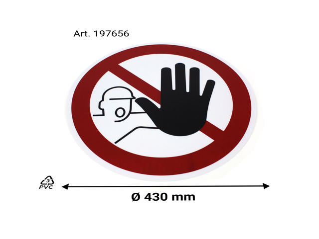 Self-adhesive safety pictogram, Entry prohibited to unauthorised personnel