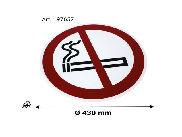 Self-adhesive safety pictogram, No smoking