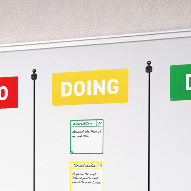 Magnetic Title Cards, Kanban, 175 x 75 mm
