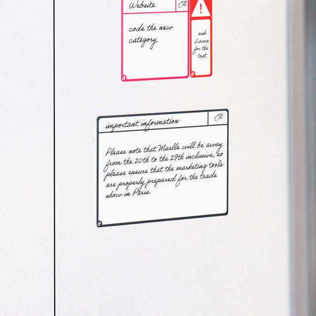 Magnetic Task Card Kit for Scrum Board, 6 Columns, M Cards