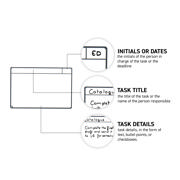 Magnetic Task Card Kit for Scrum Board, 6 Columns, M Cards