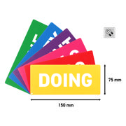 Magnetic Task Card Kit for Scrum Board, 6 Columns, S Cards