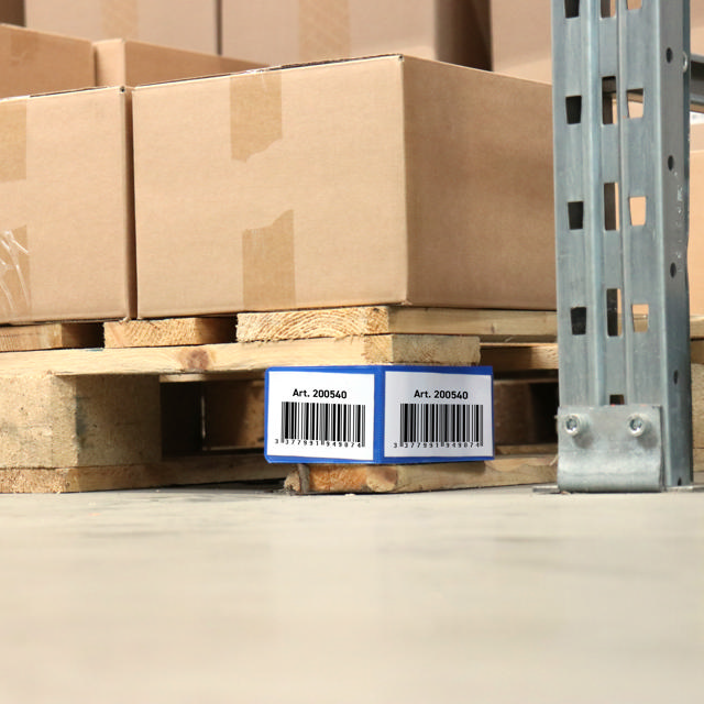 Pallet Foot Logistic ID Sleeve, Corner Block