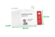 Security ID Card Holder, Acrylic, for 1 Card