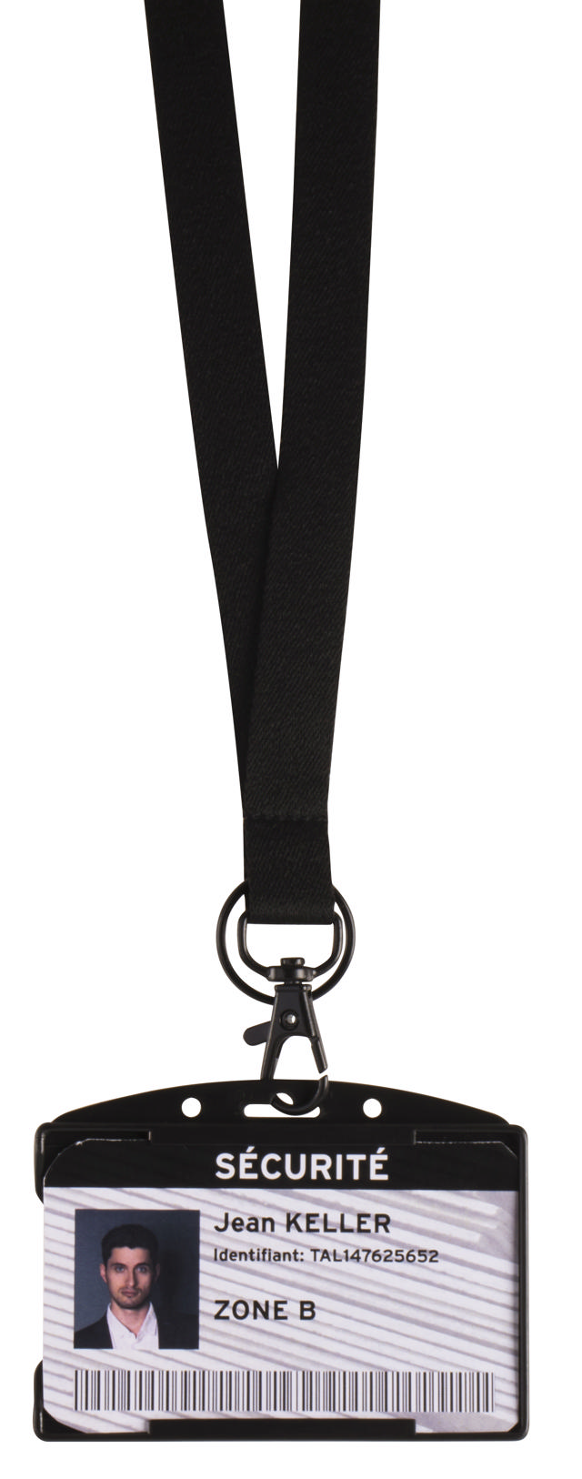 Security ID Card Holder, Open Face, Horizontal, for 1 Card