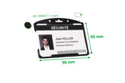 Security ID Card Holder, Open Face, Horizontal, for 1 Card