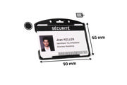 Security ID Card Holder, Open Face, Horizontal, for 1 Card
